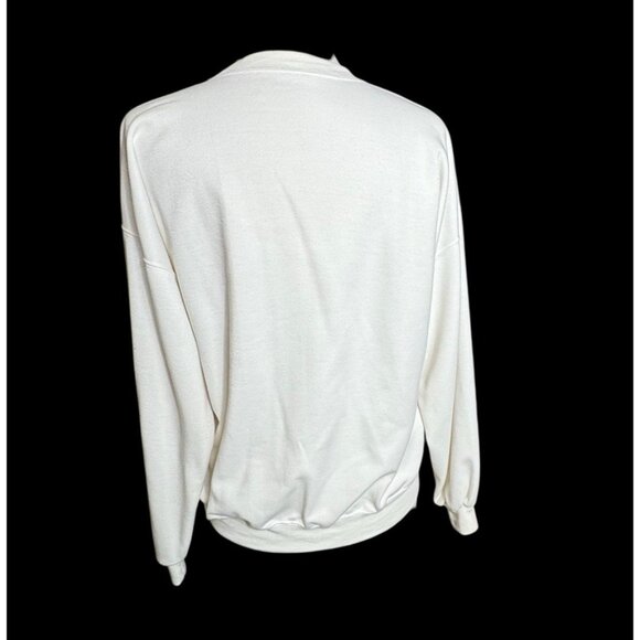 Woman's White with Gold Embroider Sweatshirt & Pants Set size XL Nautical - Picture 7 of 15